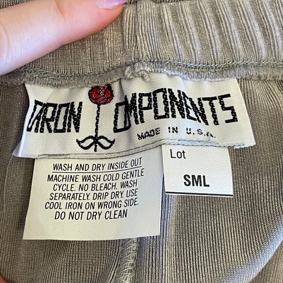 Y2K Vintage Caron Components USA metallic 2 piece set skirt tank top silver - Picture 13 of 16